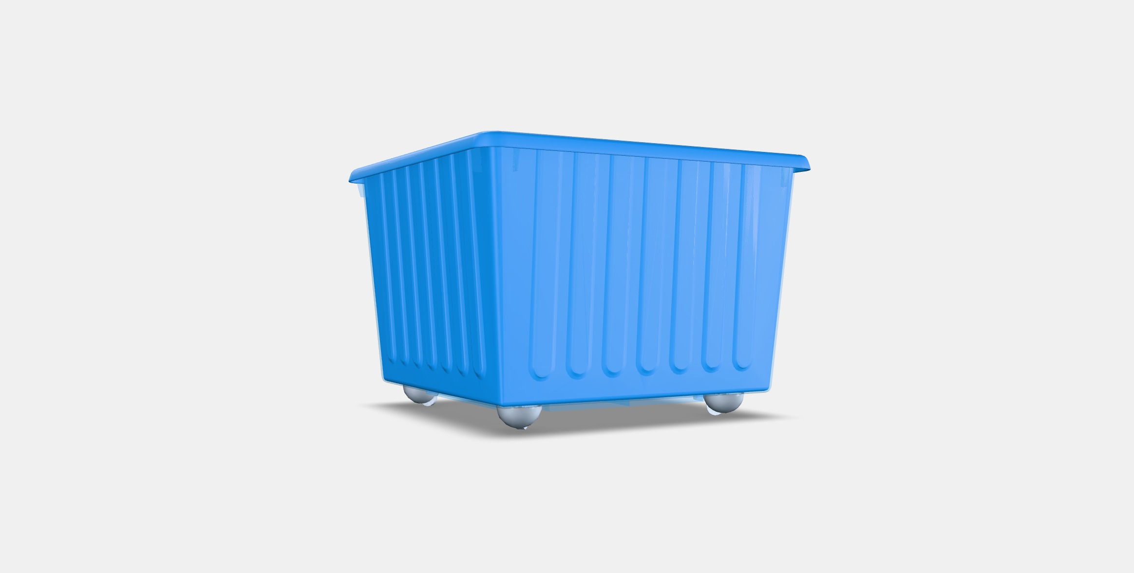 VESSLA Storage crate with castors Low-poly 3D model_16