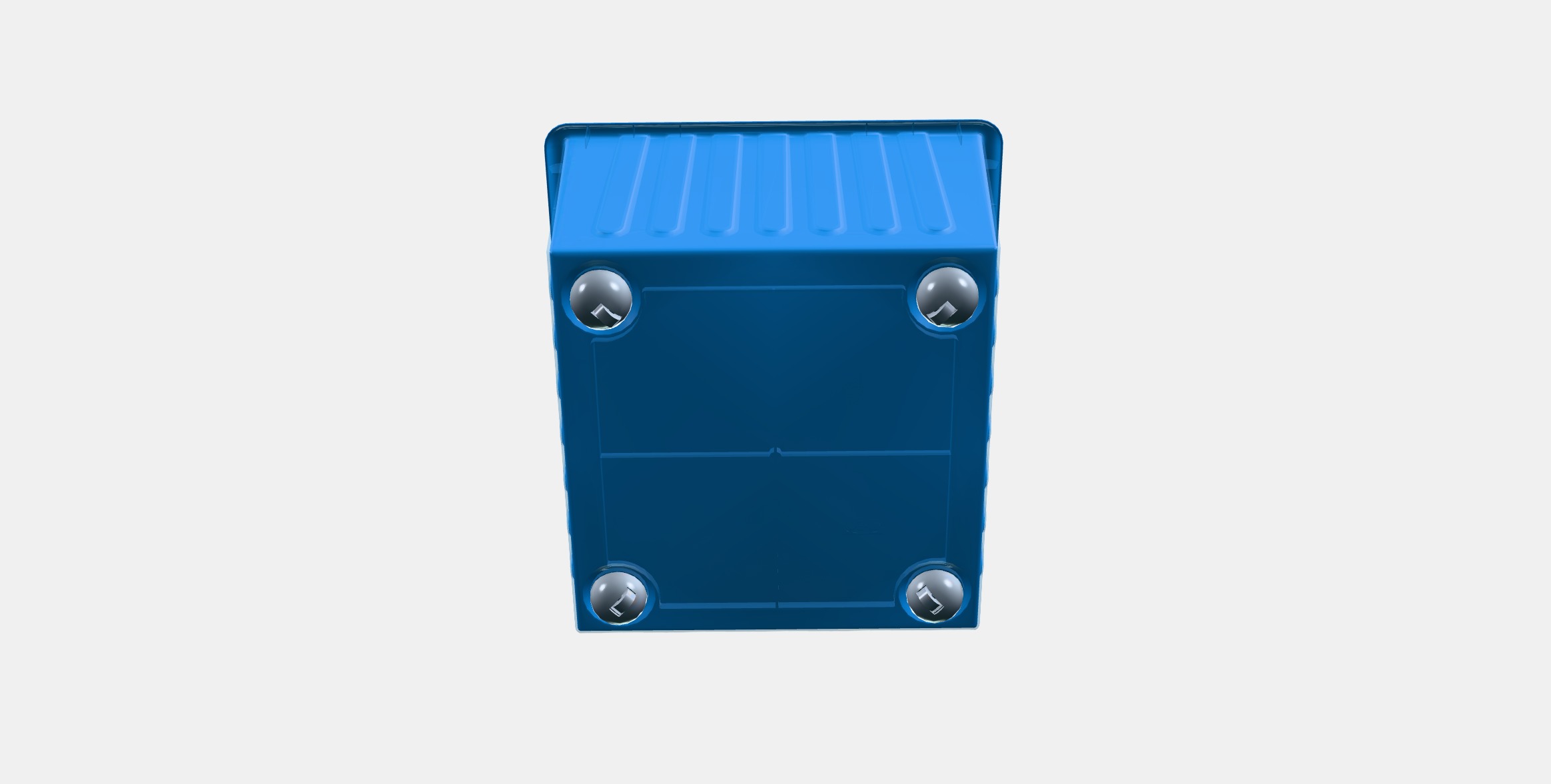 VESSLA Storage crate with castors Low-poly 3D model_7