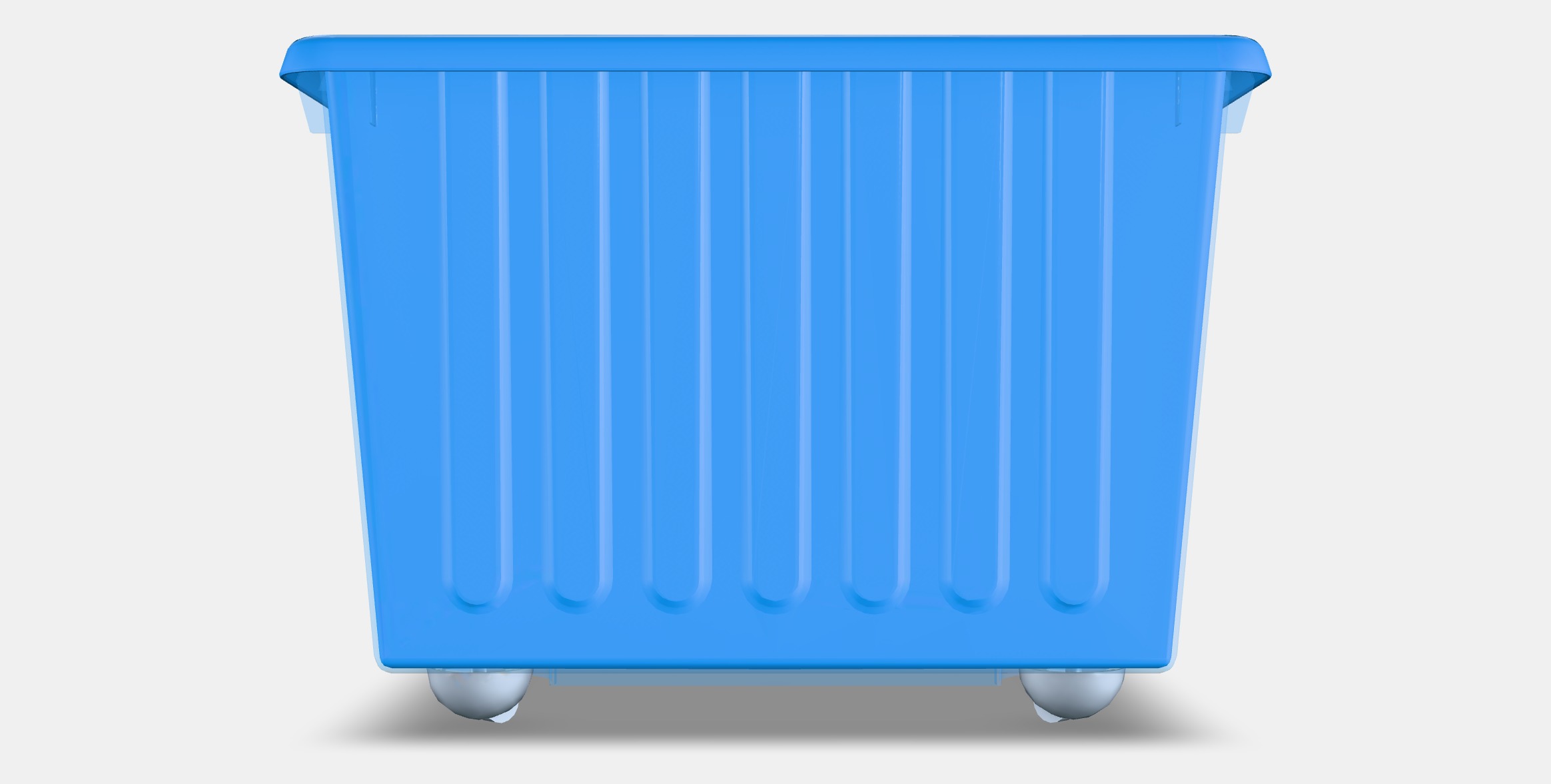 VESSLA Storage crate with castors Low-poly 3D model_15