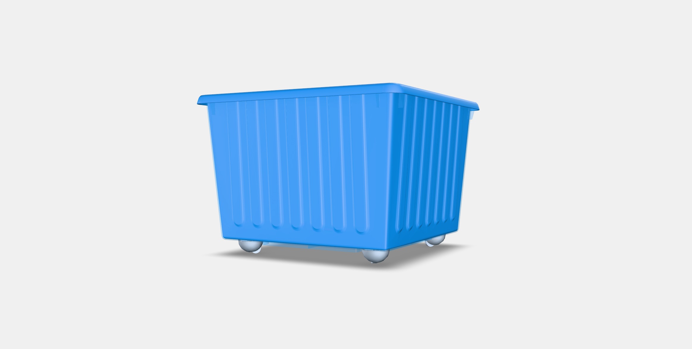 VESSLA Storage crate with castors Low-poly 3D model_5