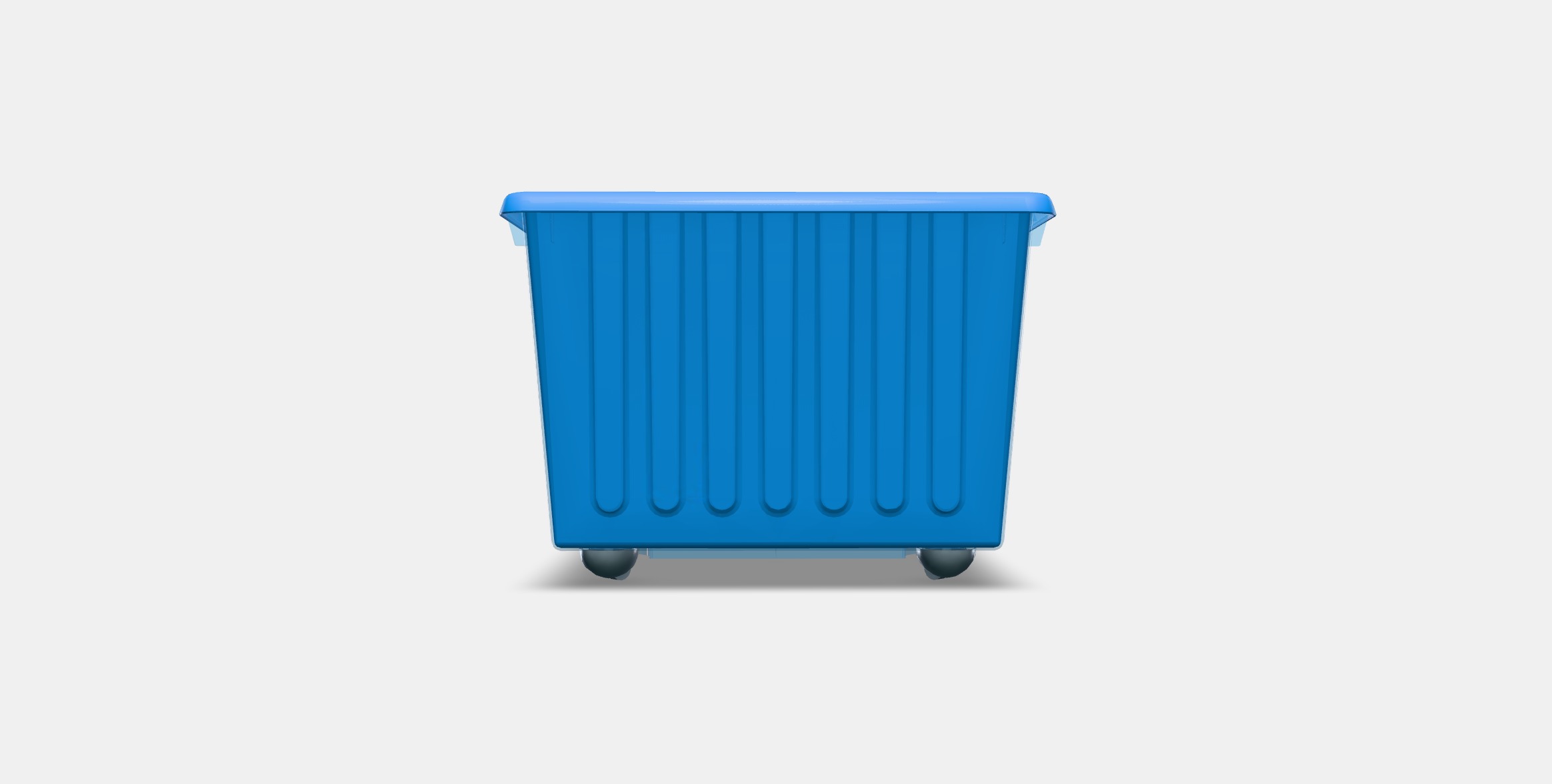 VESSLA Storage crate with castors Low-poly 3D model_10