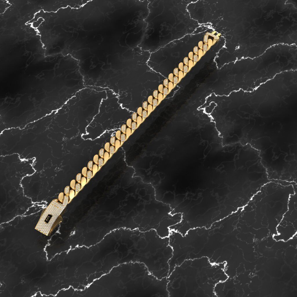 9MM monaco chain kolye bileklik 3D print model_2