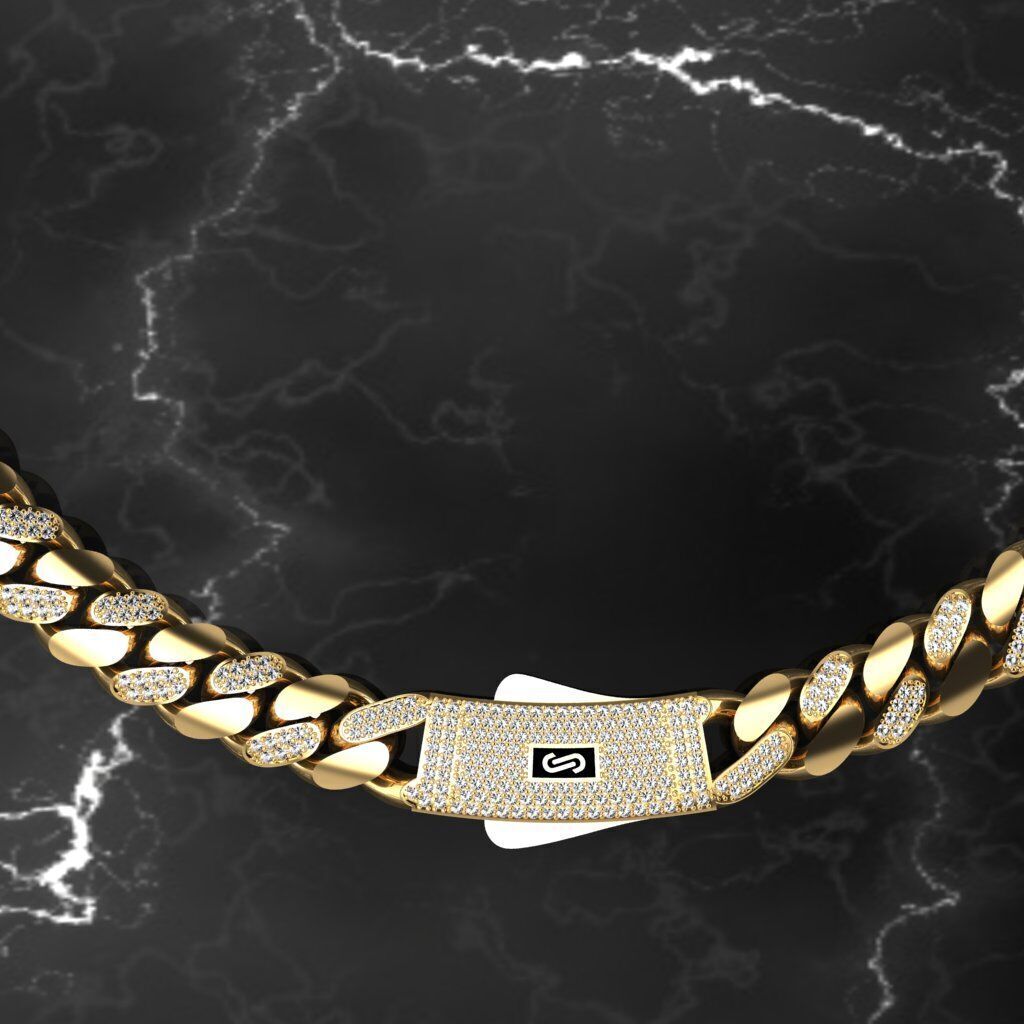 9MM monaco chain kolye bileklik 3D print model_1