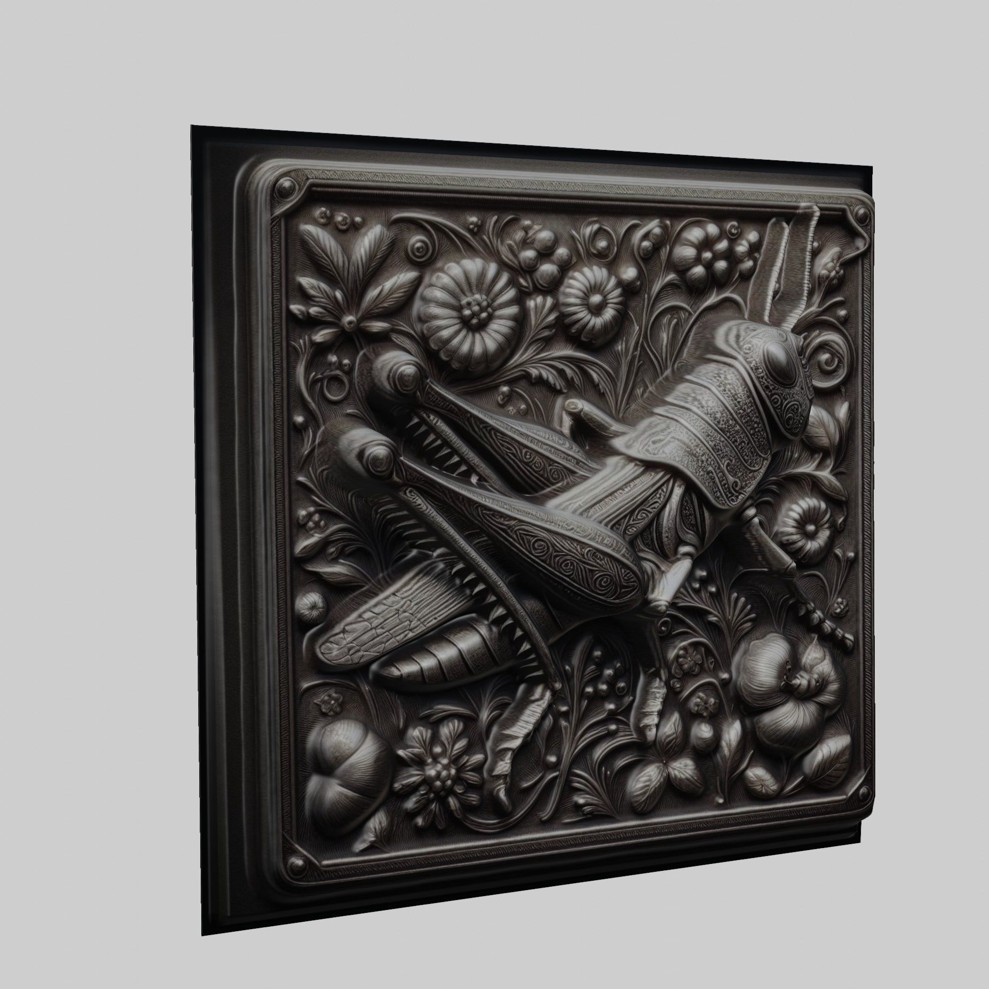 Grasshopper Animal 3D print model_1