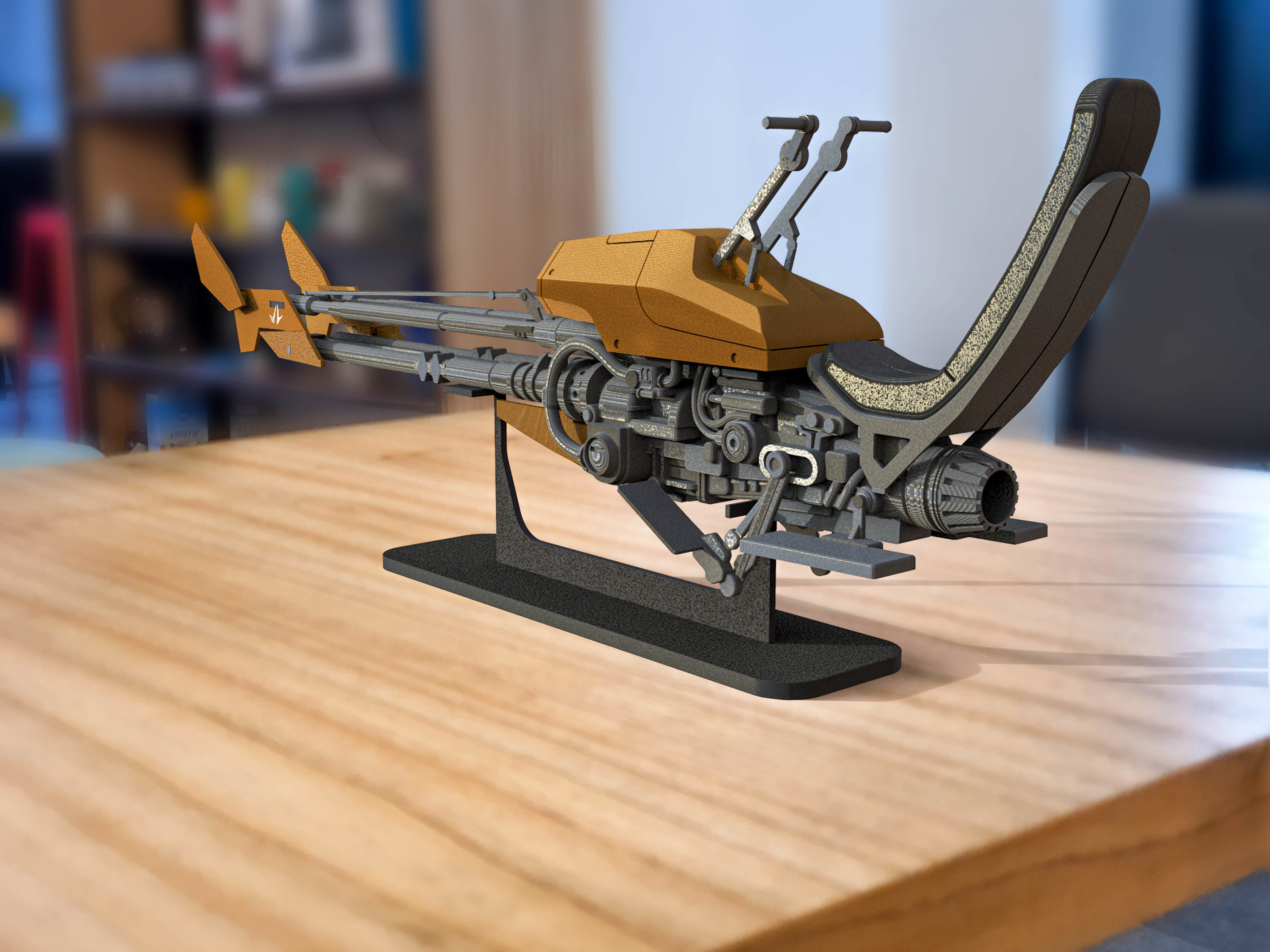 Star Wars book of Boba Fett Speeder bike 3D printing file 3D print model_1