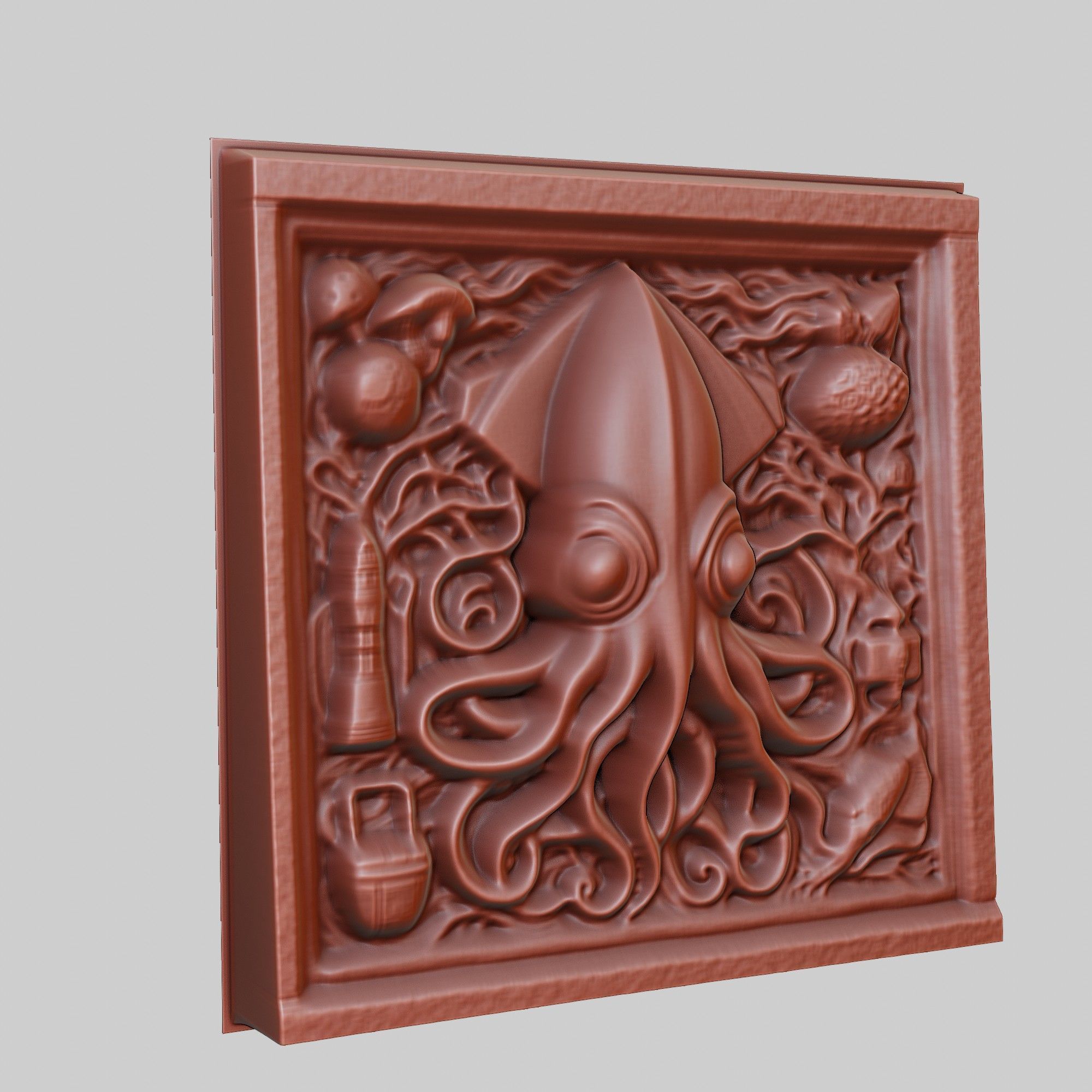Squid Animal 3D print model_3