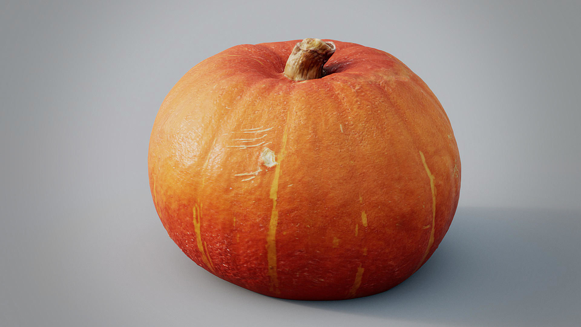Pumpkin for Halloween - Squash 3D Model Low-poly 3D model_5