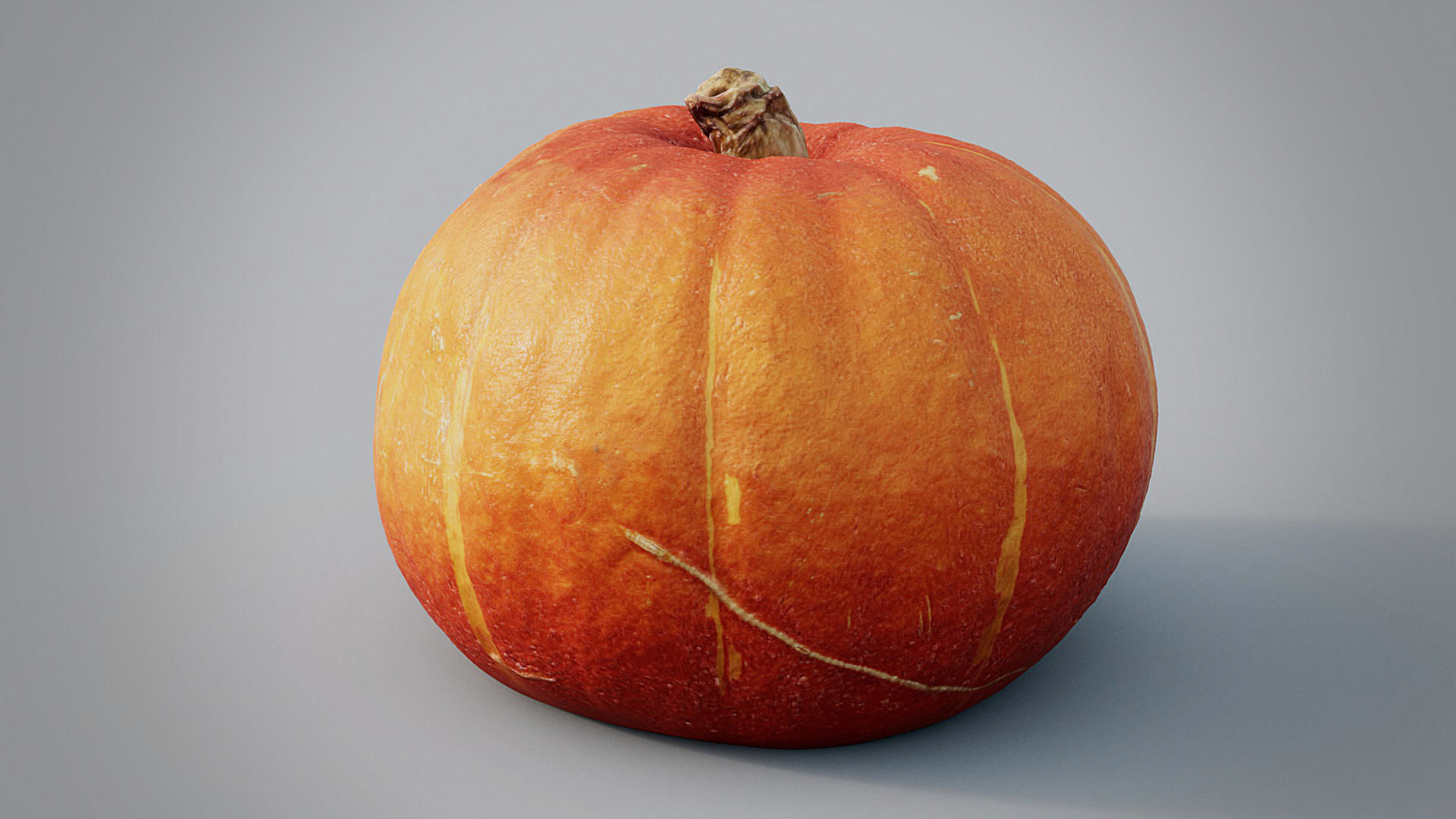 Pumpkin for Halloween - Squash 3D Model Low-poly 3D model_3