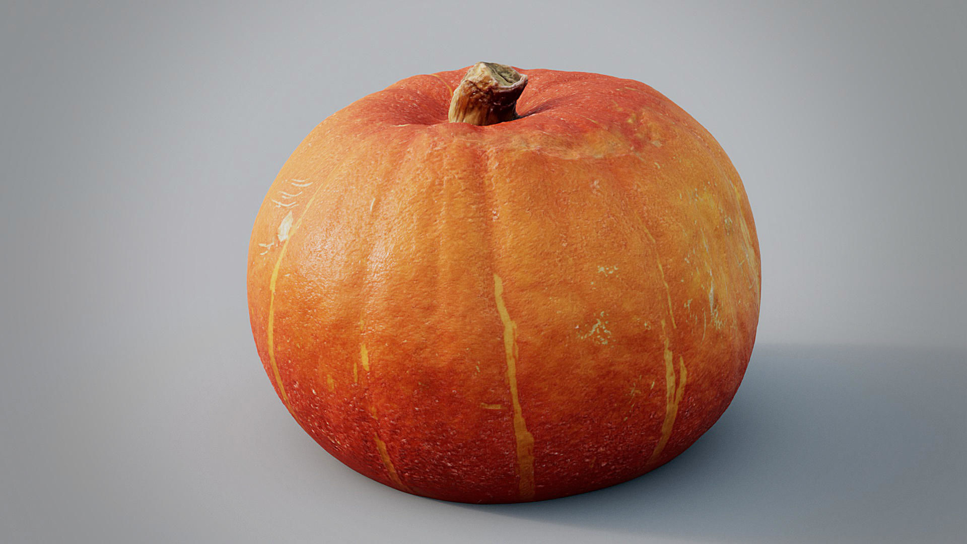 Pumpkin for Halloween - Squash 3D Model Low-poly 3D model_4