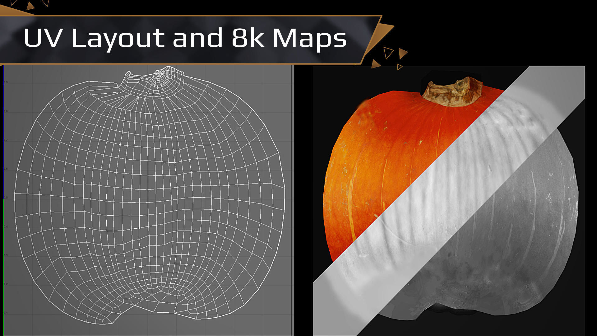 Pumpkin for Halloween - Squash 3D Model Low-poly 3D model_8
