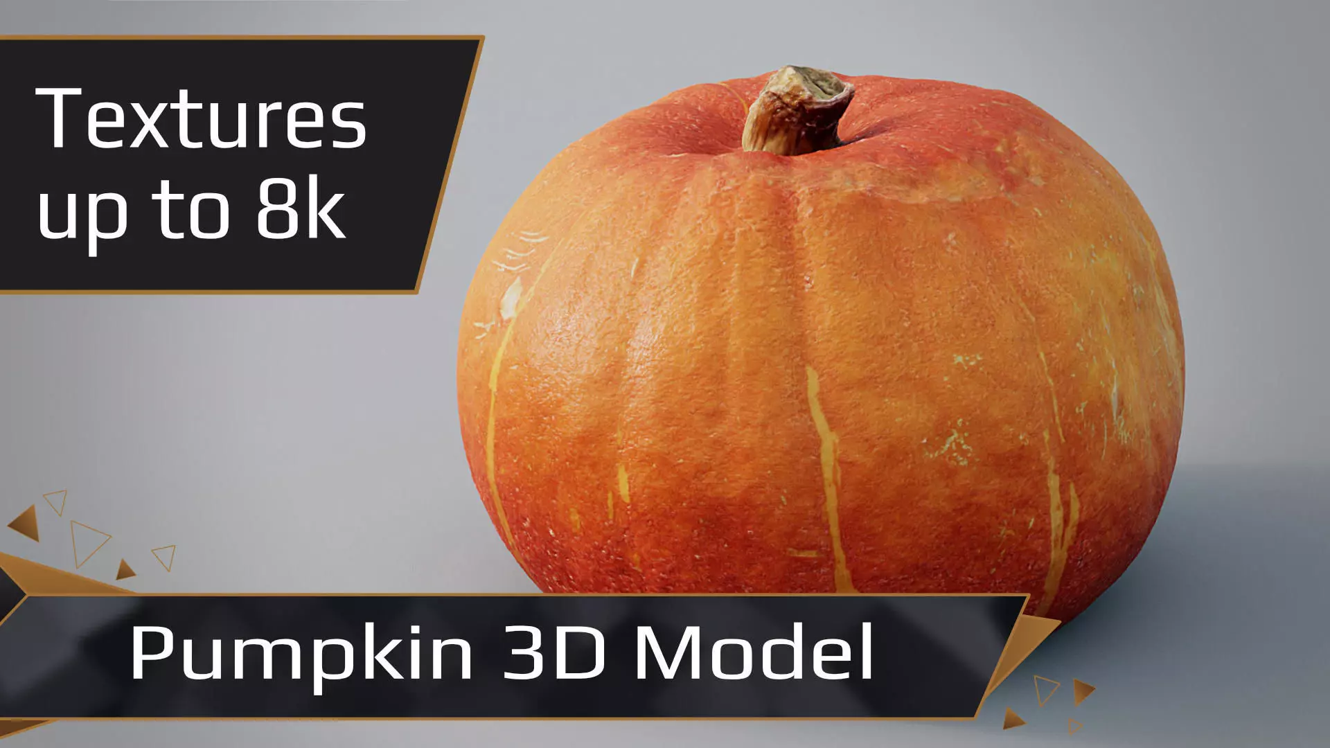 Pumpkin for Halloween - Squash 3D Model Low-poly 3D model_0