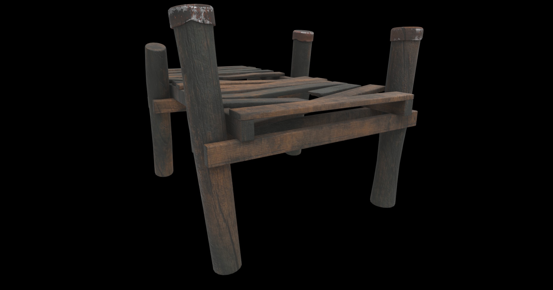 wood dock 02 3D model_1