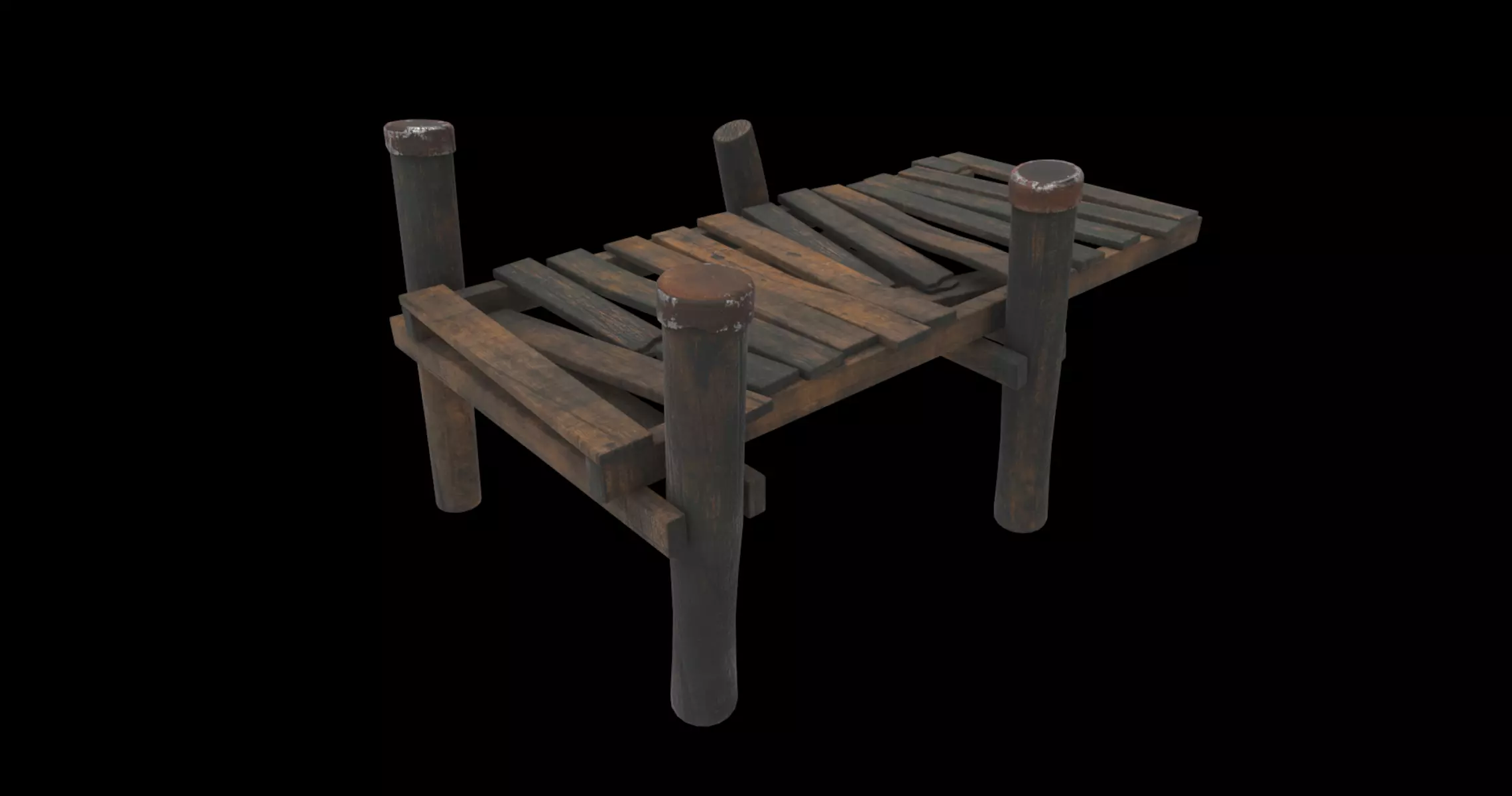 wood dock 02 3D model_0