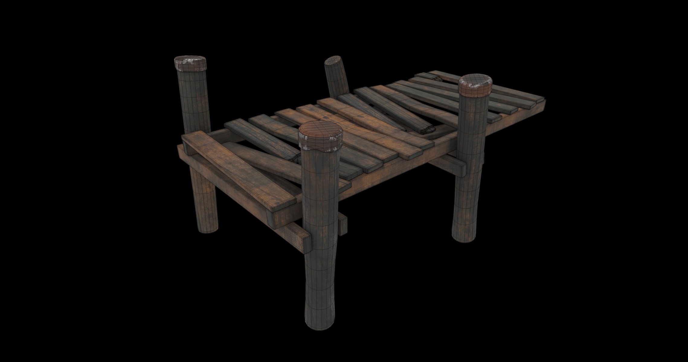 wood dock 02 3D model_5
