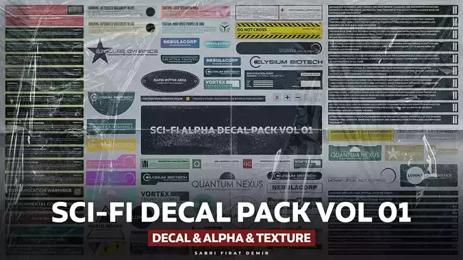 100 -  Sci-Fi Alpha Decal Pack Vol 01