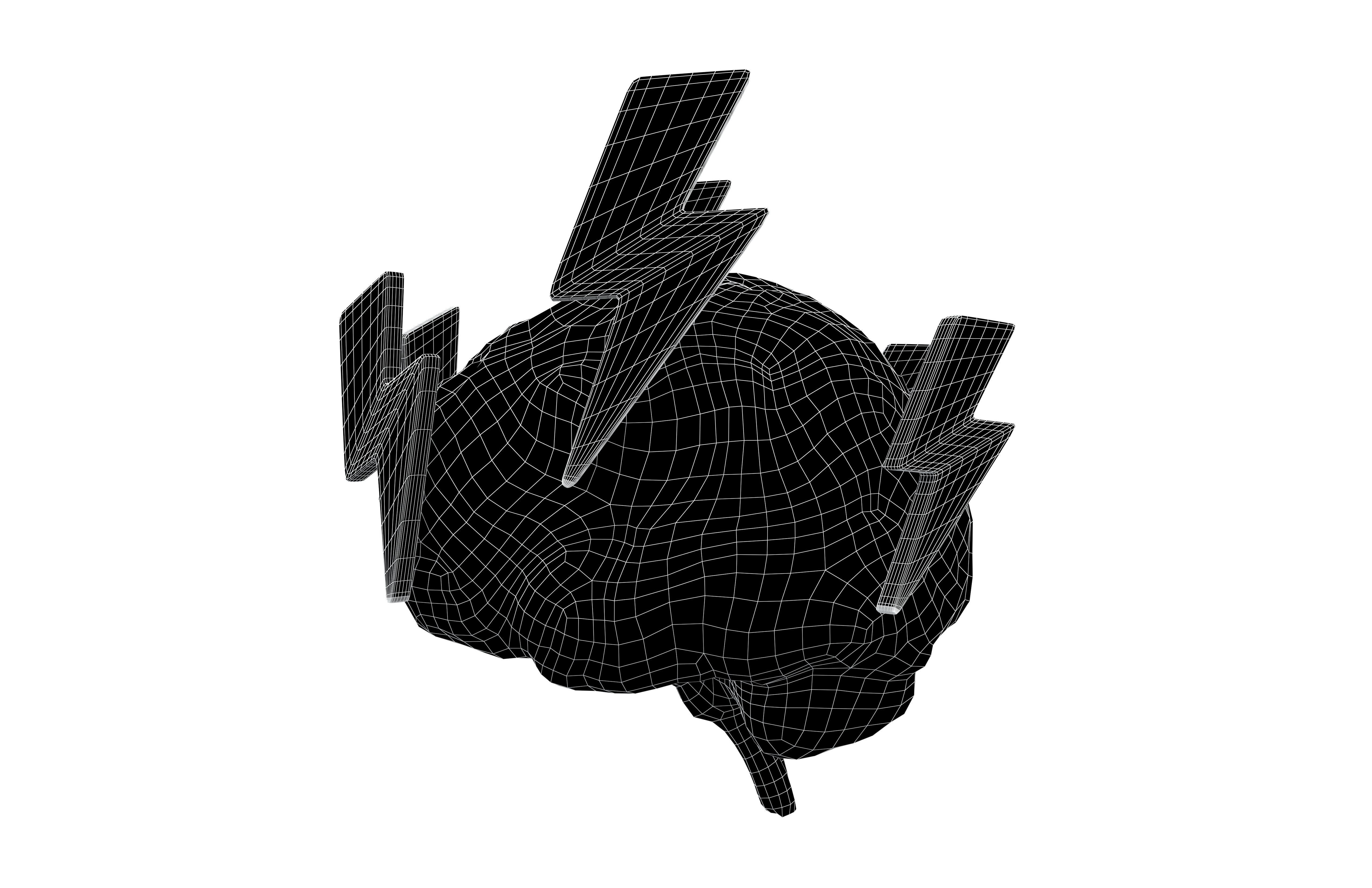Brainstorming Icon v1 005 Low-poly 3D model_6
