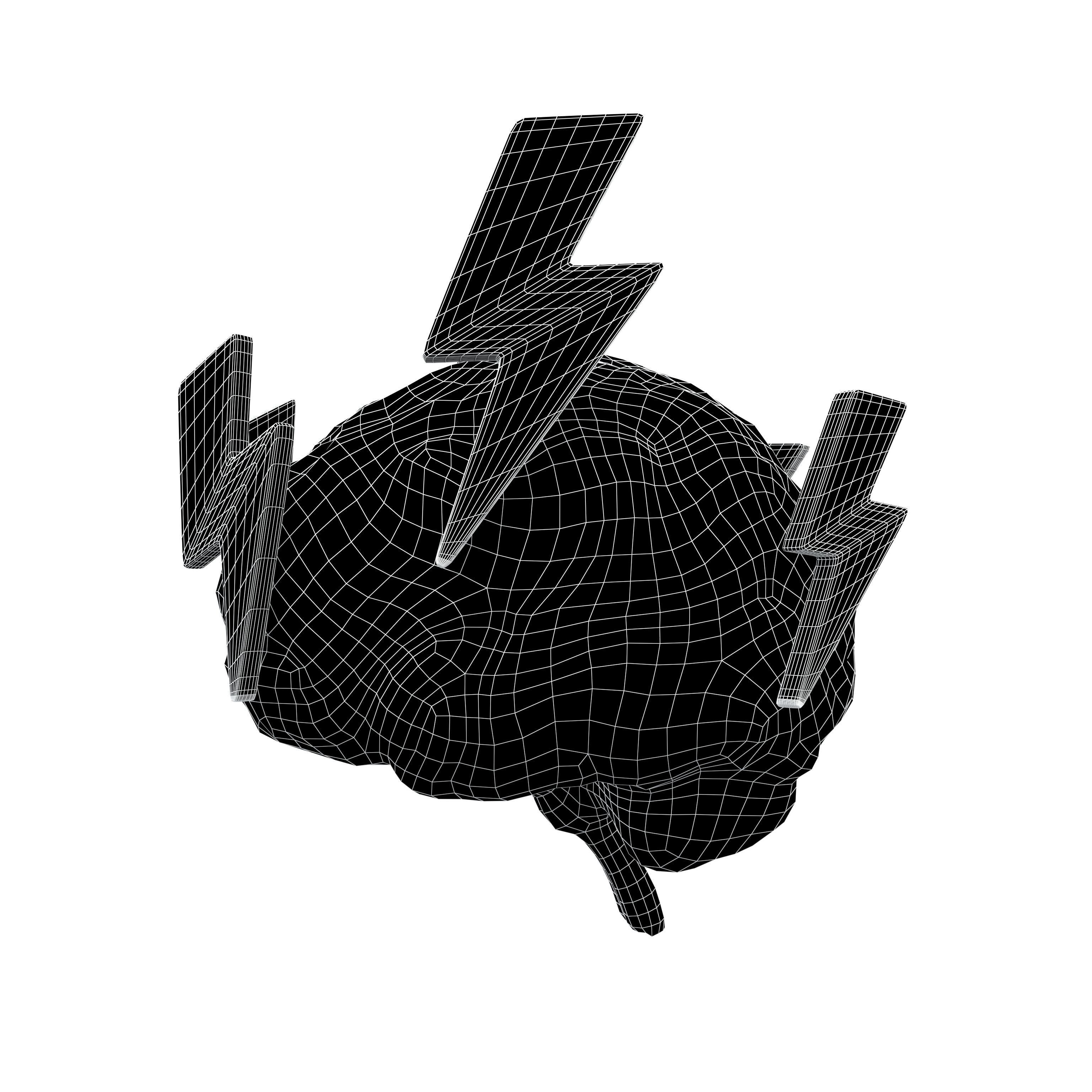 Brainstorming Icon v1 005 Low-poly 3D model_5