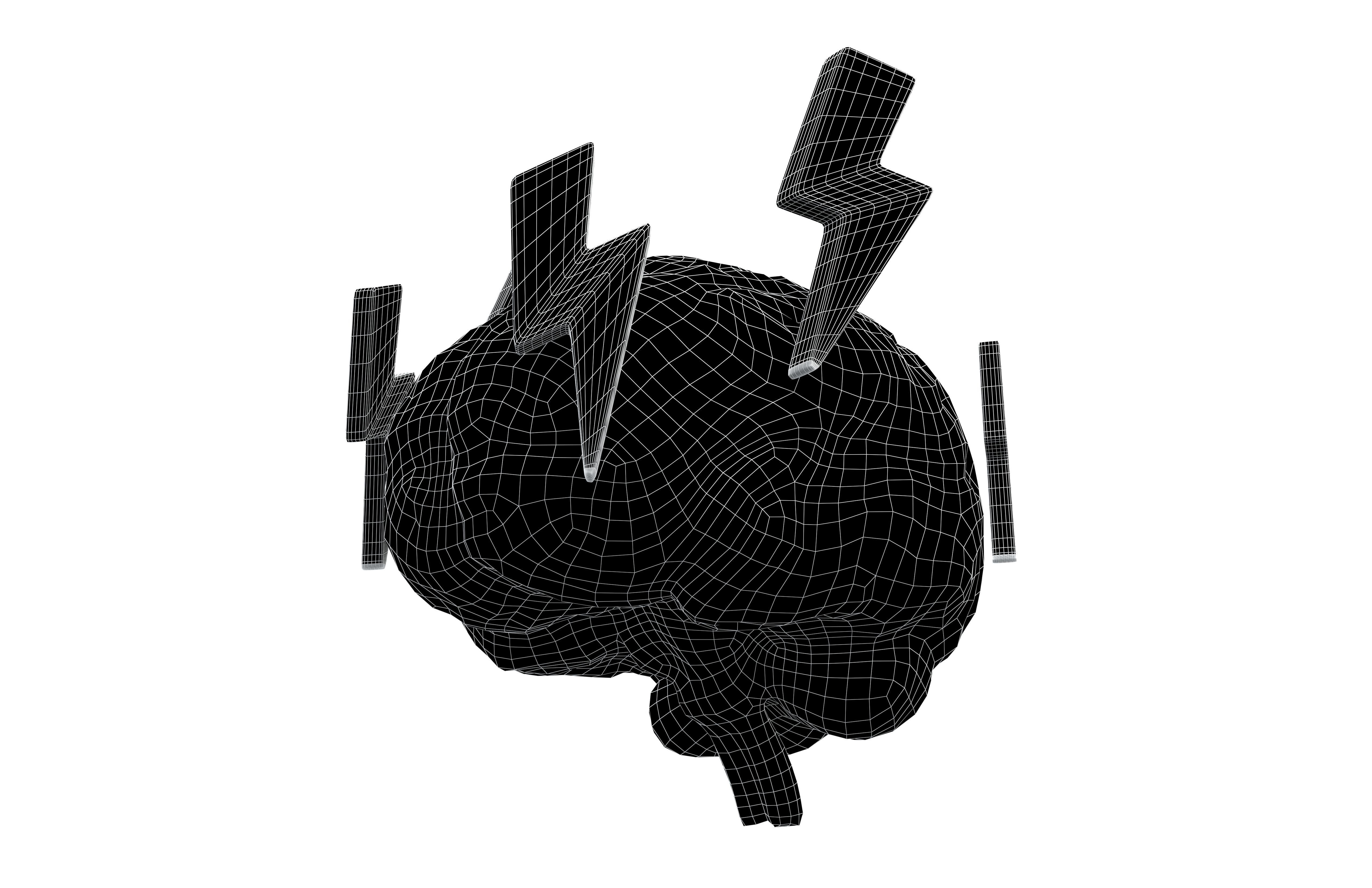 Brainstorming Icon v1 006 Low-poly 3D model_7