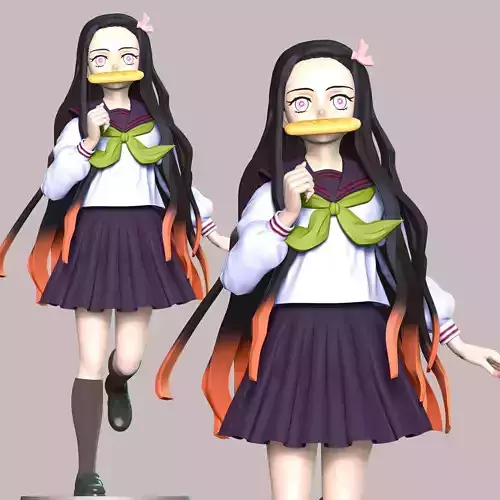 Demon Slayer - Academy Nezuko 3D print model