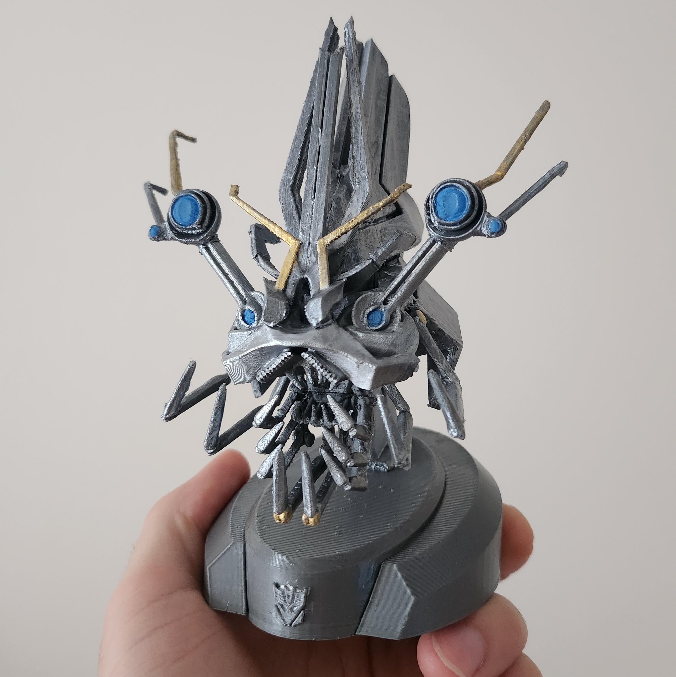 Transformers 2007 movie decepticon Frenzy bust 3D printing file 3D print model_1
