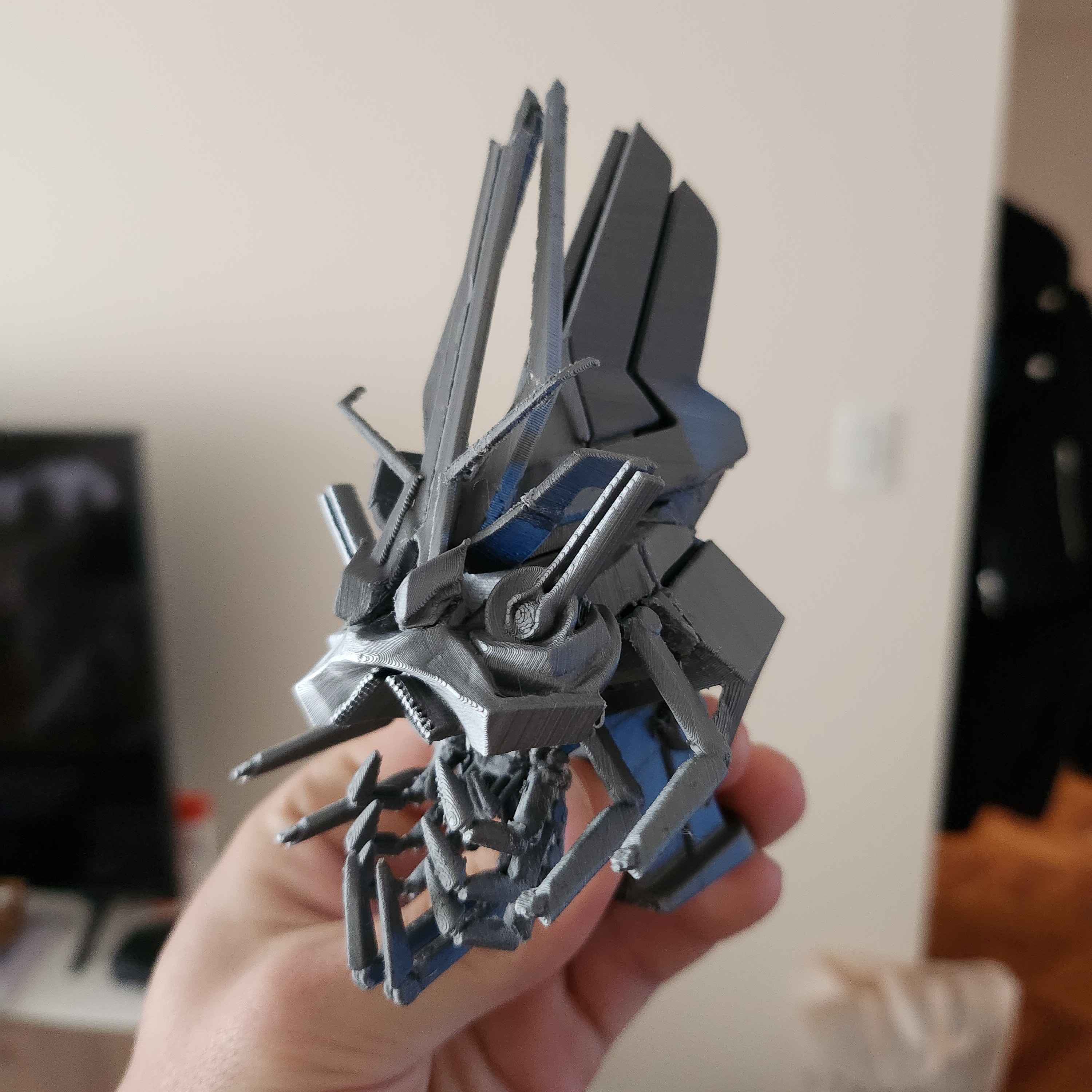 Transformers 2007 movie decepticon Frenzy bust 3D printing file 3D print model_9