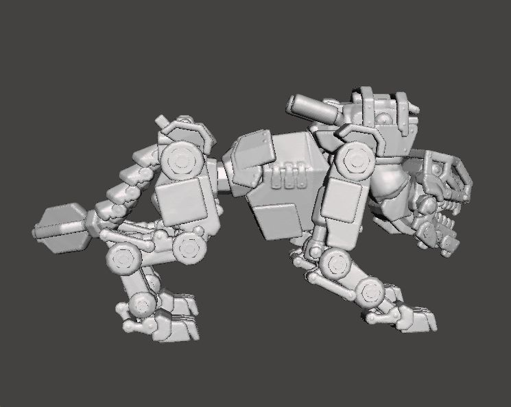 PANZERHUND 1946 PROTOTYPE MINIATURE MODEL FIGURE SCIFI GAMES RPG 3D print model_5