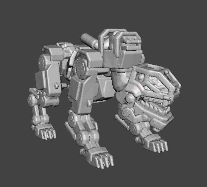 PANZERHUND 1946 PROTOTYPE MINIATURE MODEL FIGURE SCIFI GAMES RPG 3D print model_3