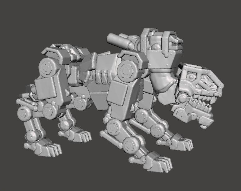 PANZERHUND 1946 PROTOTYPE MINIATURE MODEL FIGURE SCIFI GAMES RPG 3D print model_4