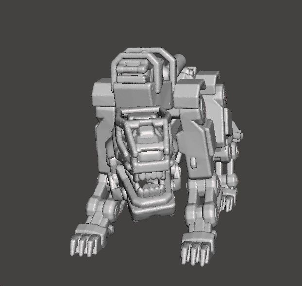 PANZERHUND 1946 PROTOTYPE MINIATURE MODEL FIGURE SCIFI GAMES RPG 3D print model_2