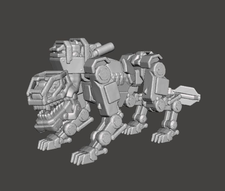 PANZERHUND 1946 PROTOTYPE MINIATURE MODEL FIGURE SCIFI GAMES RPG 3D print model_1