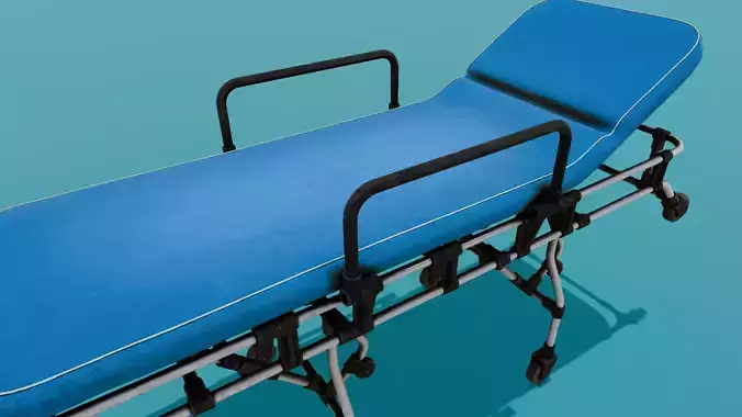 Hospital Stretcher Bed  Low-poly 3D model
