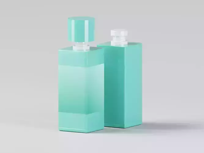 Portable Plastic Keychain Spray Bottle 3D Model Low-poly 3D model