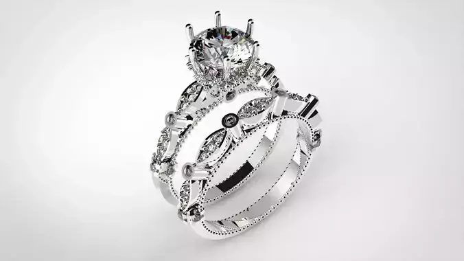 bride wedding ring wr0006 3D print model