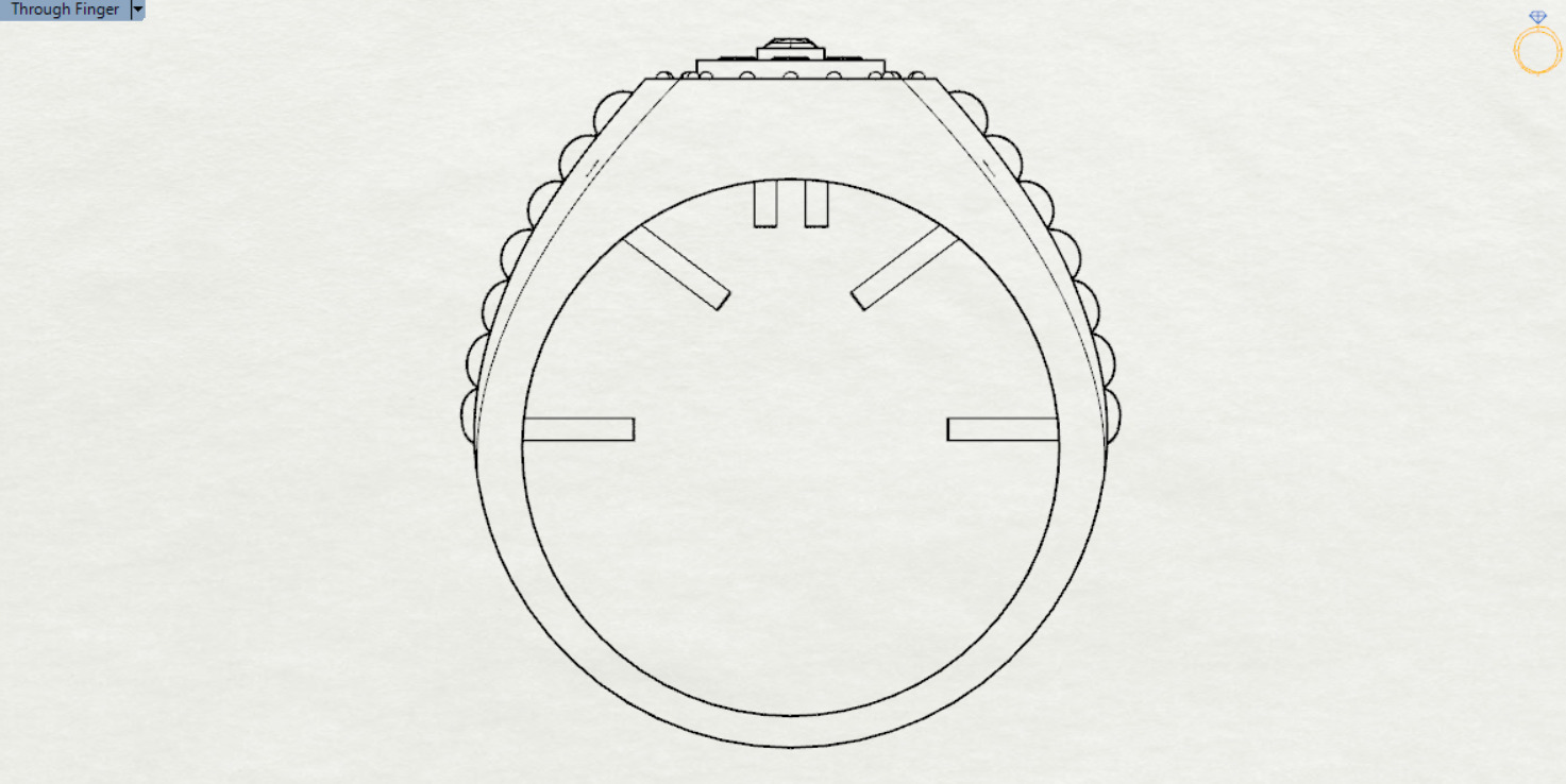 Luxury man Rolex design diamond ring model ror0007 3D print model_23