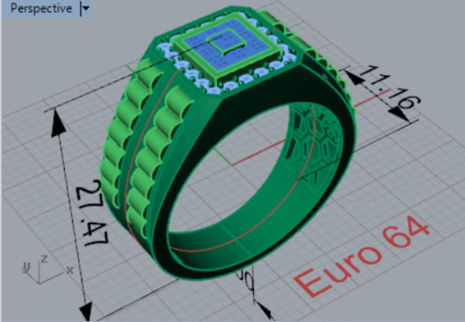 Luxury man Rolex design diamond ring model ror0007 3D print model_8