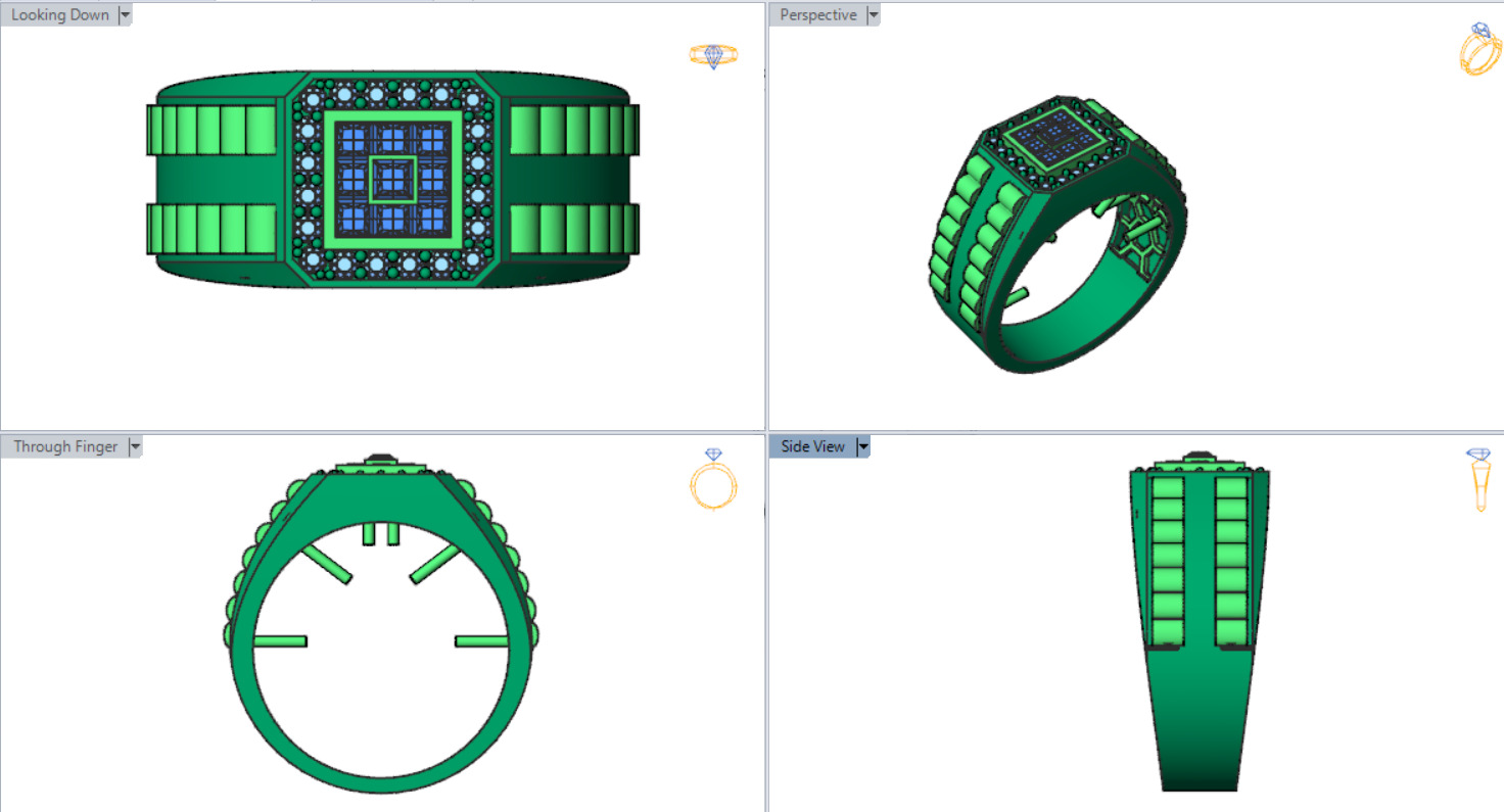 Luxury man Rolex design diamond ring model ror0007 3D print model_26