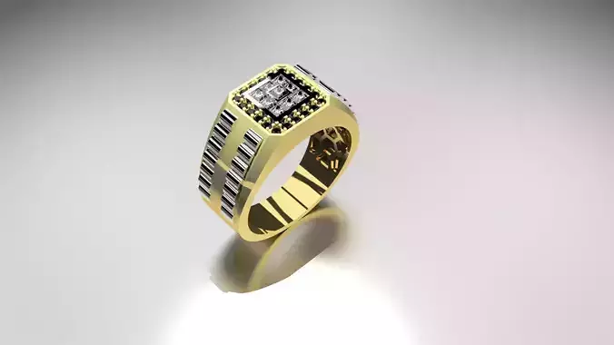 Luxury man Rolex design diamond ring model ror0007 3D print model Luxury man Rolex design diamond ring model ror0007 3D print model