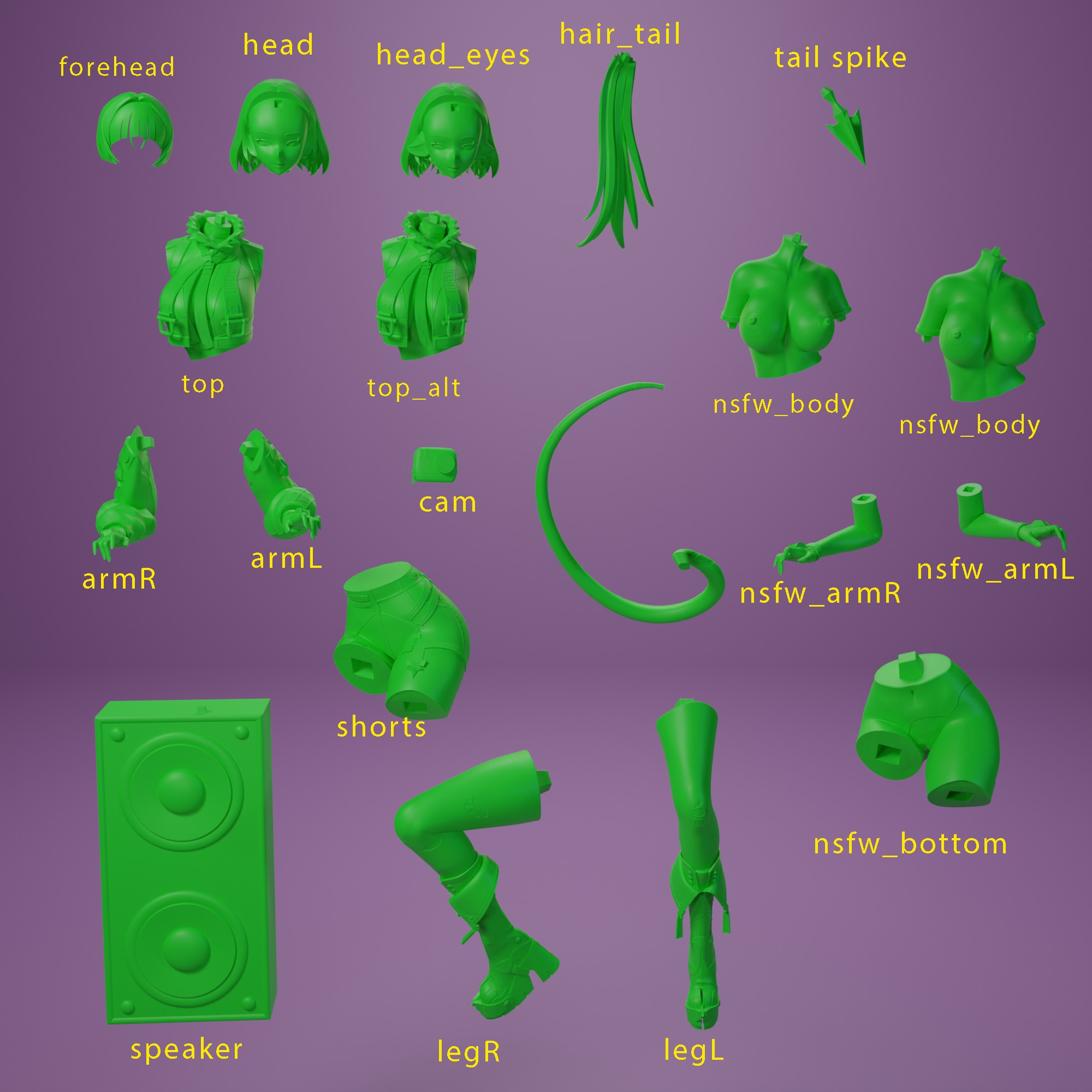 Jane Doe from Zenless Zone Zero  3D print model_19