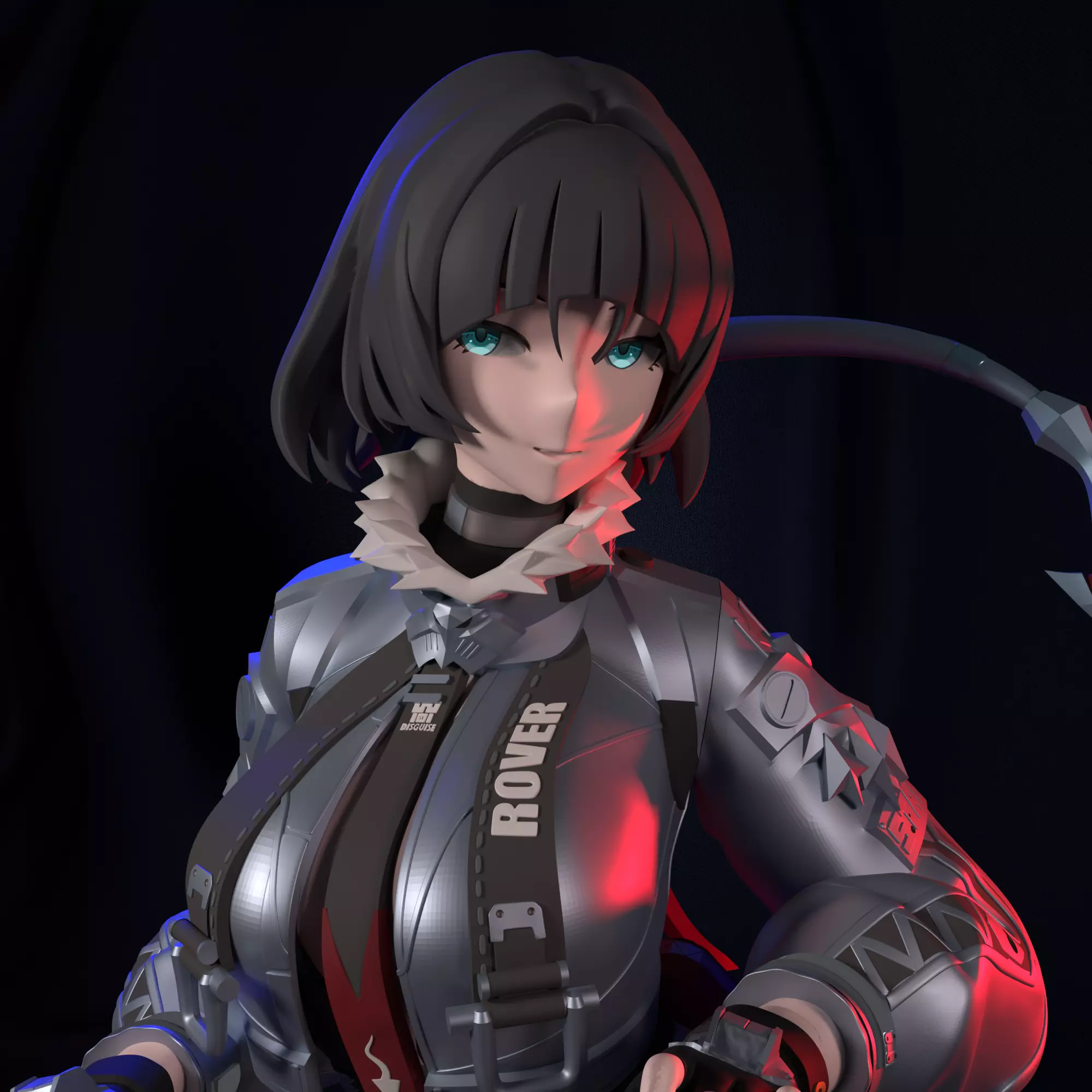 Jane Doe from Zenless Zone Zero  3D print model_0