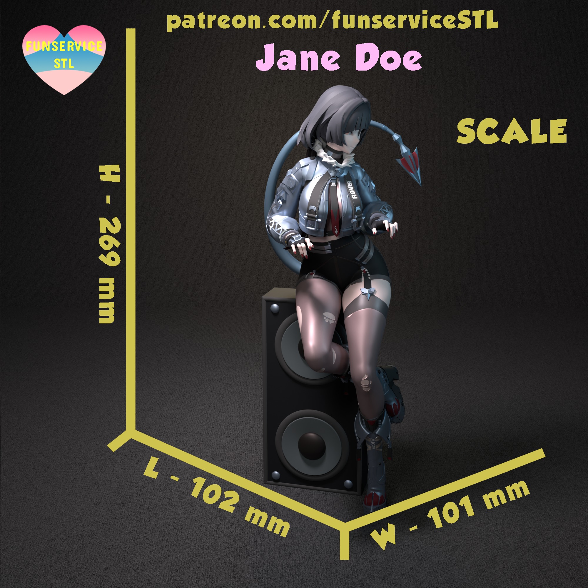 Jane Doe from Zenless Zone Zero  3D print model_18