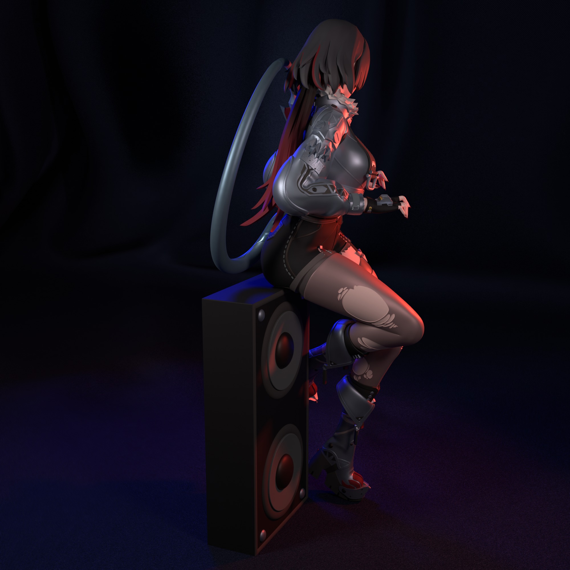 Jane Doe from Zenless Zone Zero  3D print model_7