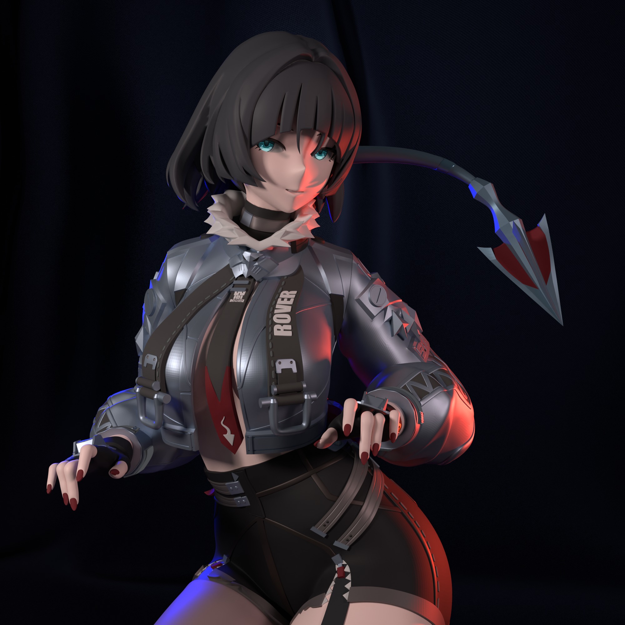 Jane Doe from Zenless Zone Zero  3D print model_1