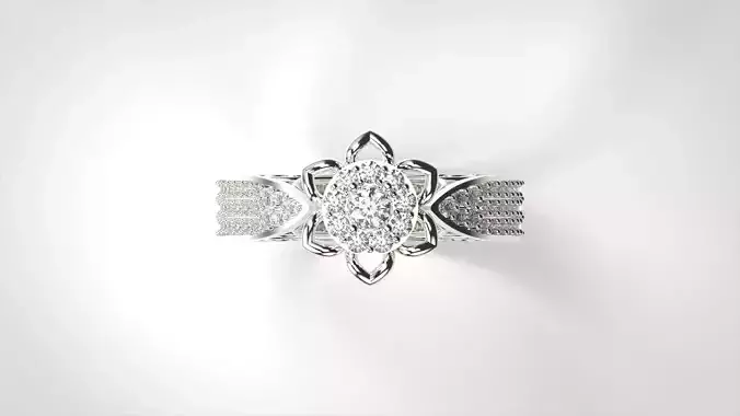 Diamond engagement ring luxurious design delicate model  sr0002 3D print model