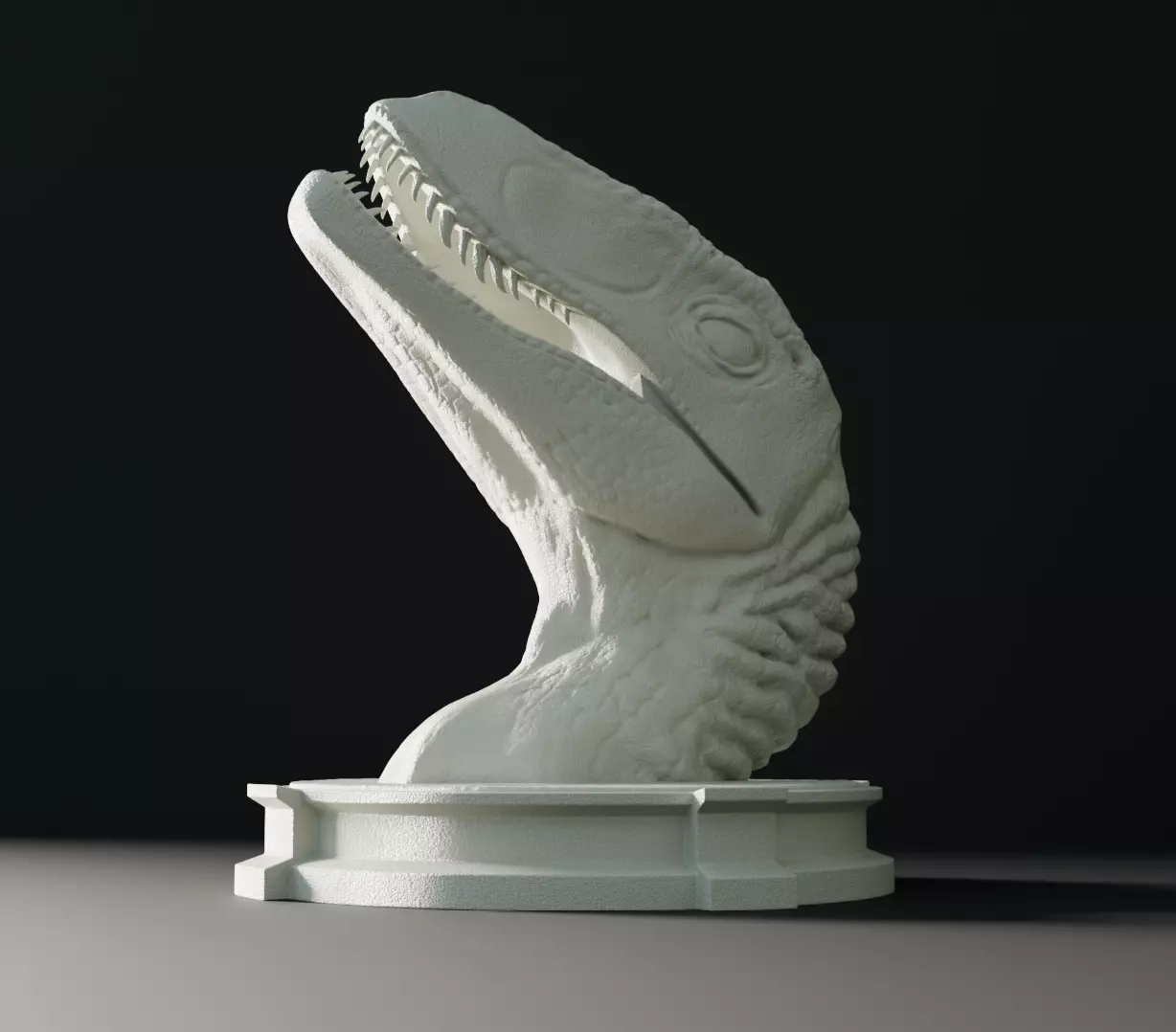 RAPTOR HEAD TROPHY FAN ART 3D print model_0