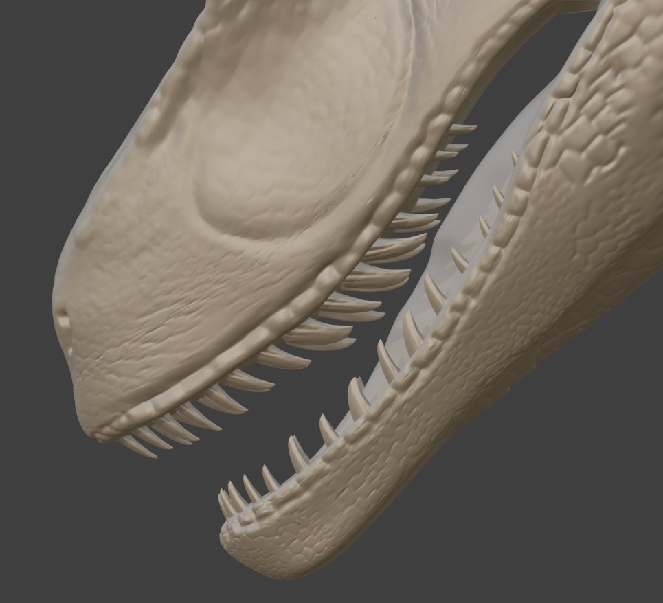 RAPTOR HEAD TROPHY FAN ART 3D print model_3