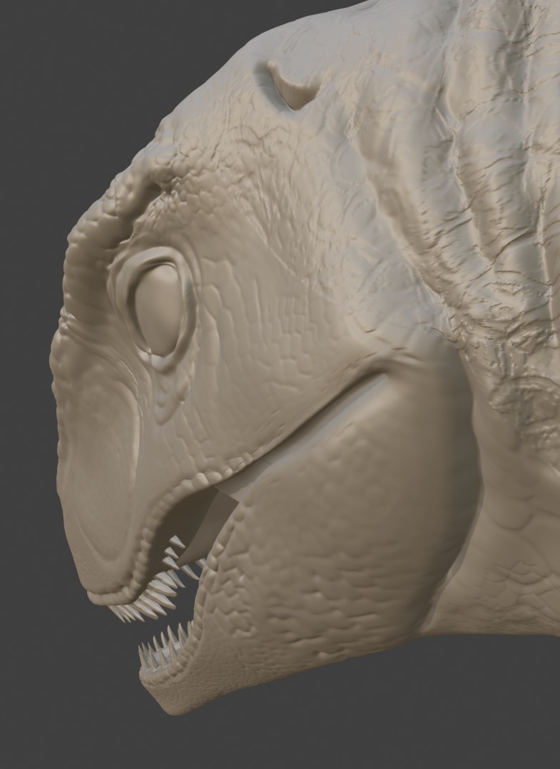 RAPTOR HEAD TROPHY FAN ART 3D print model_4