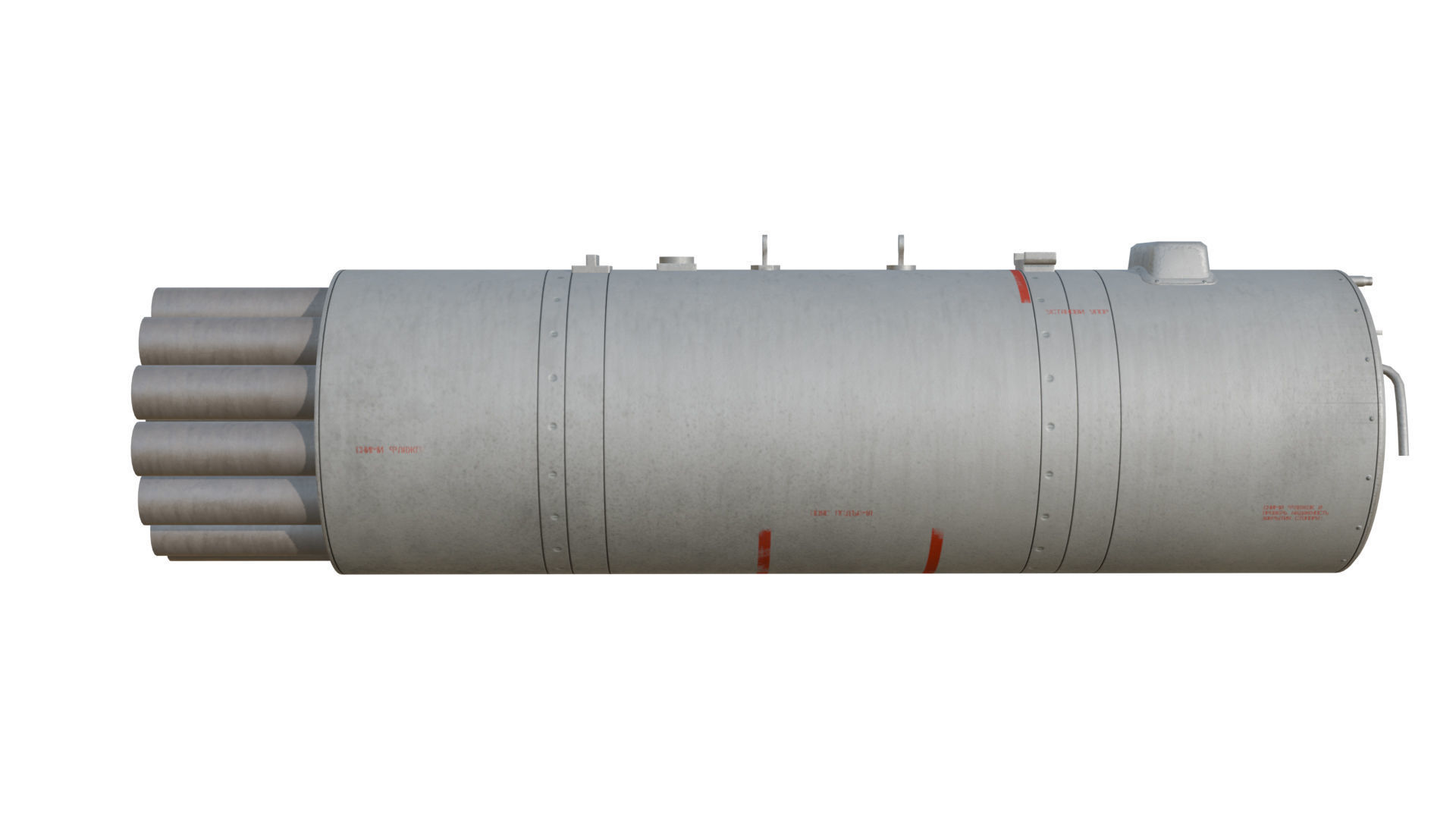 B8B20 Helicopter Unguided Rocket Pod Game Ready Model PBR  Low-poly 3D model_8