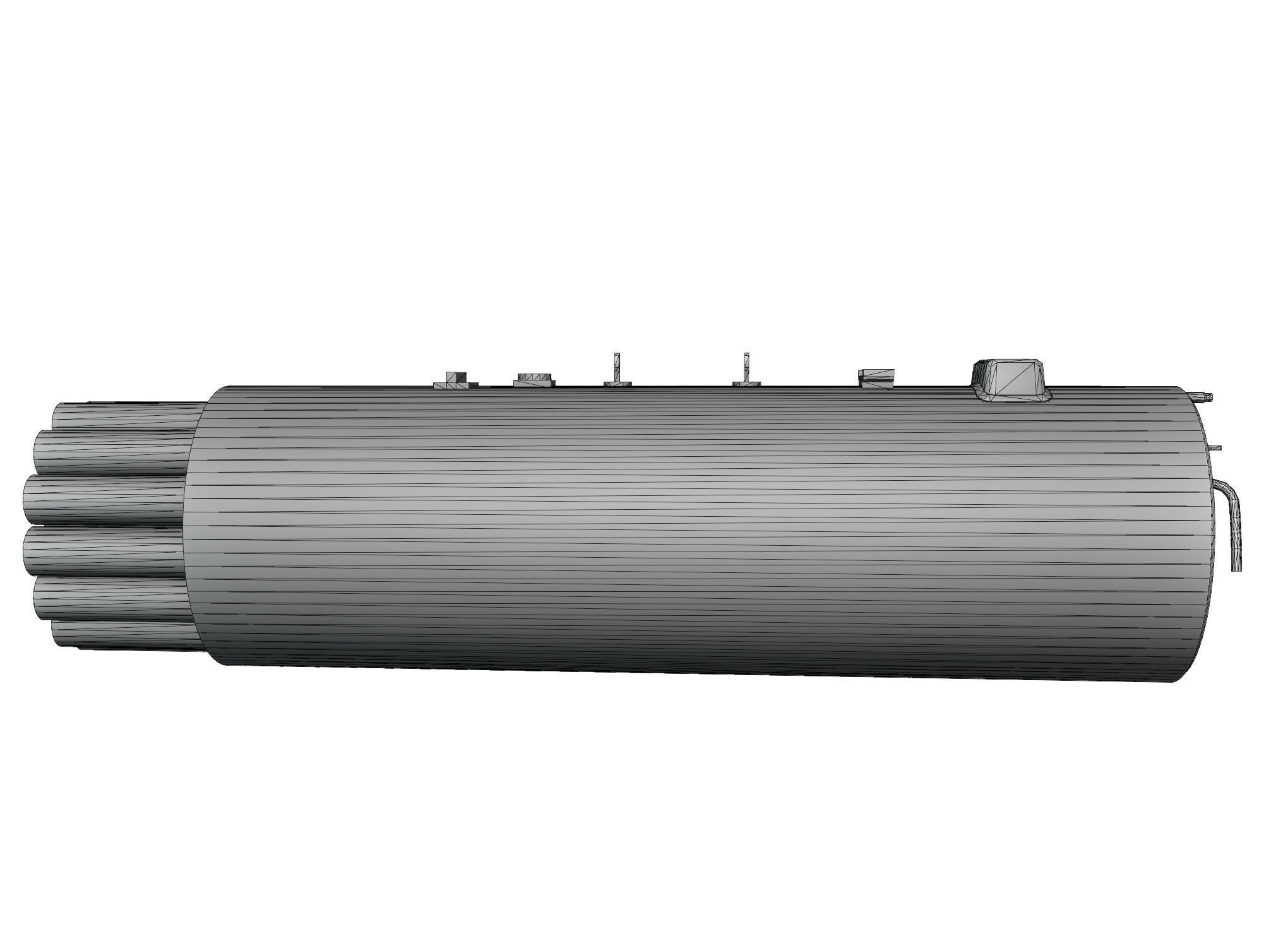 B8B20 Helicopter Unguided Rocket Pod Game Ready Model PBR  Low-poly 3D model_13