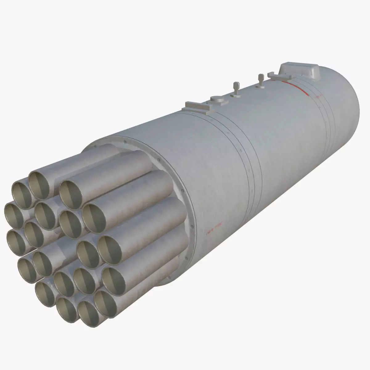 B8B20 Helicopter Unguided Rocket Pod Game Ready Model PBR  Low-poly 3D model_0