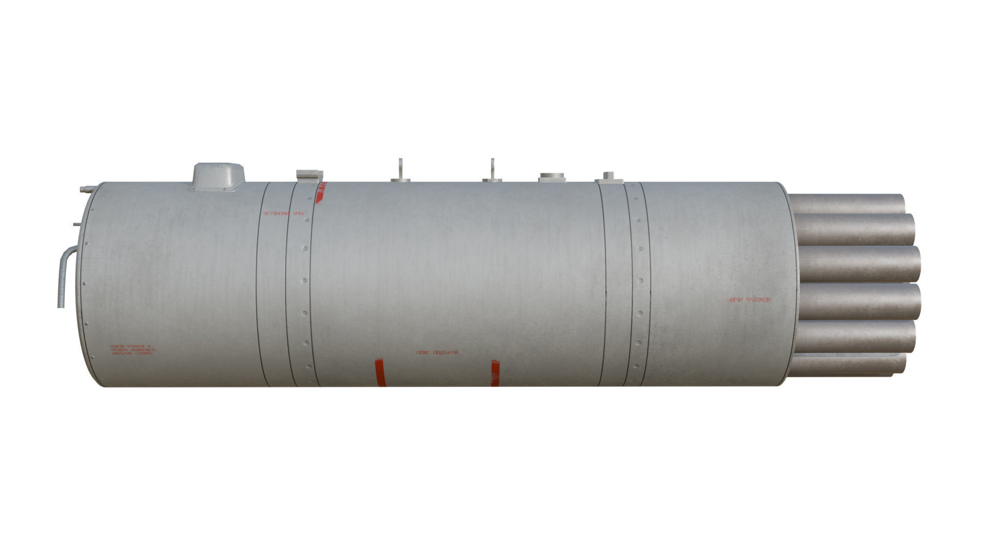 B8B20 Helicopter Unguided Rocket Pod Game Ready Model PBR  Low-poly 3D model_7